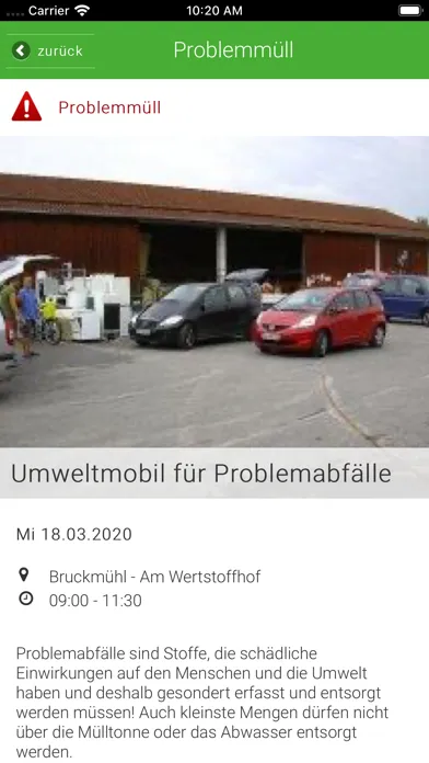 Tangkapan skrin Landkreis Rosenheim Abfall-App