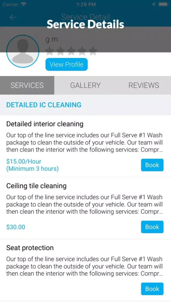 Capturas de pantalla de V3C-Carwash User