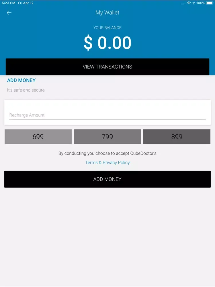 Tangkapan layar CubeDoc iPad 