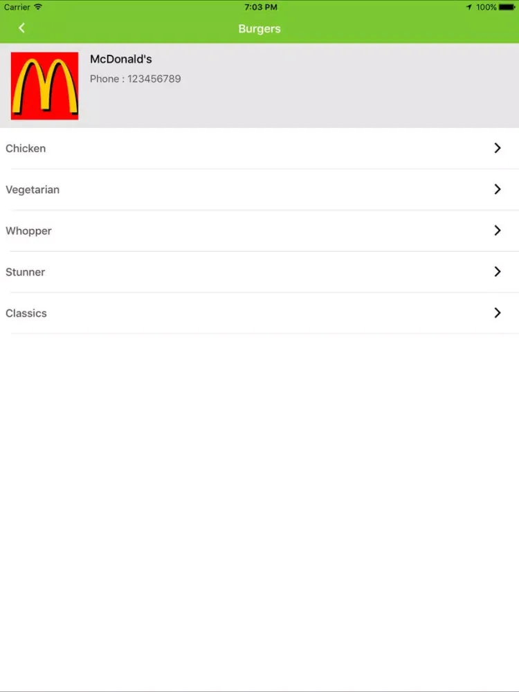 Food Delivery On Demand iPad 應用截圖