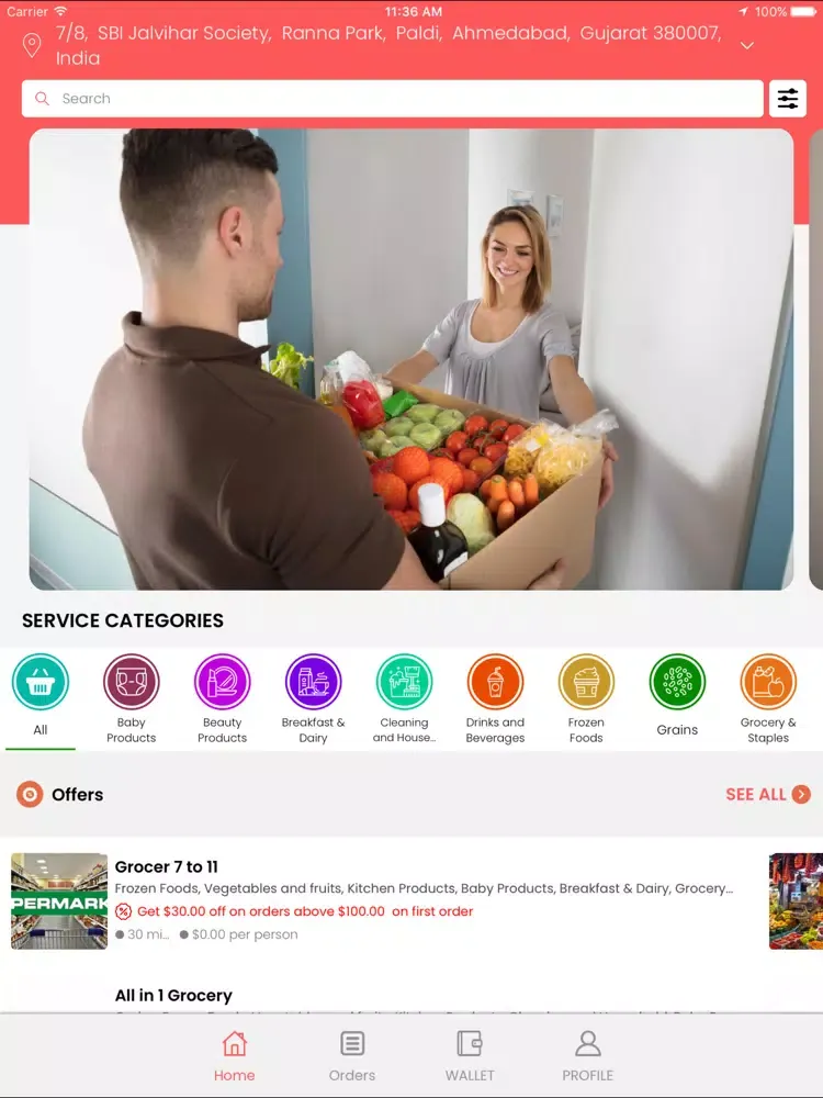 Tangkapan skrin CubeGroceryX iPad 