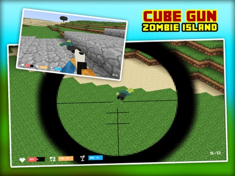 Cube Gun 3D Zombie Island iPad 應用截圖