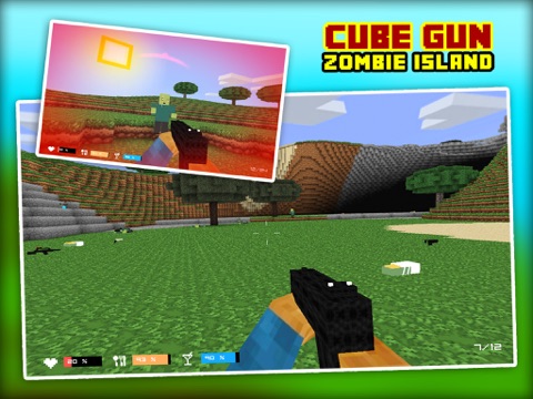 Cube Gun 3D Zombie Island iPad 應用截圖