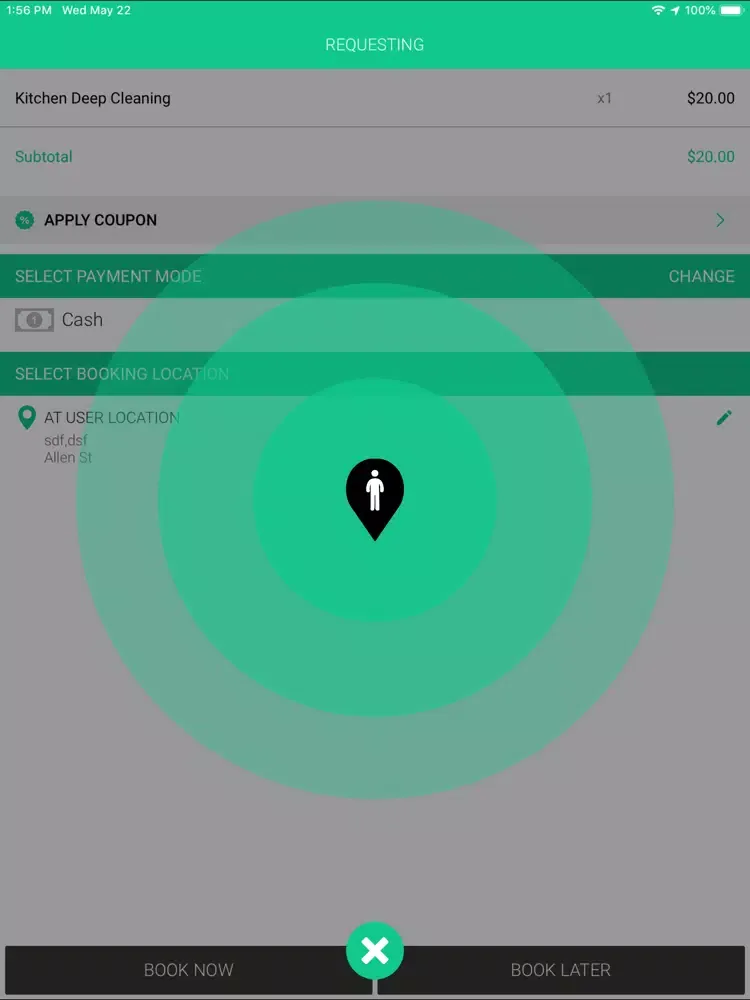 V3C-HomeCleaning User iPad  Screenshots