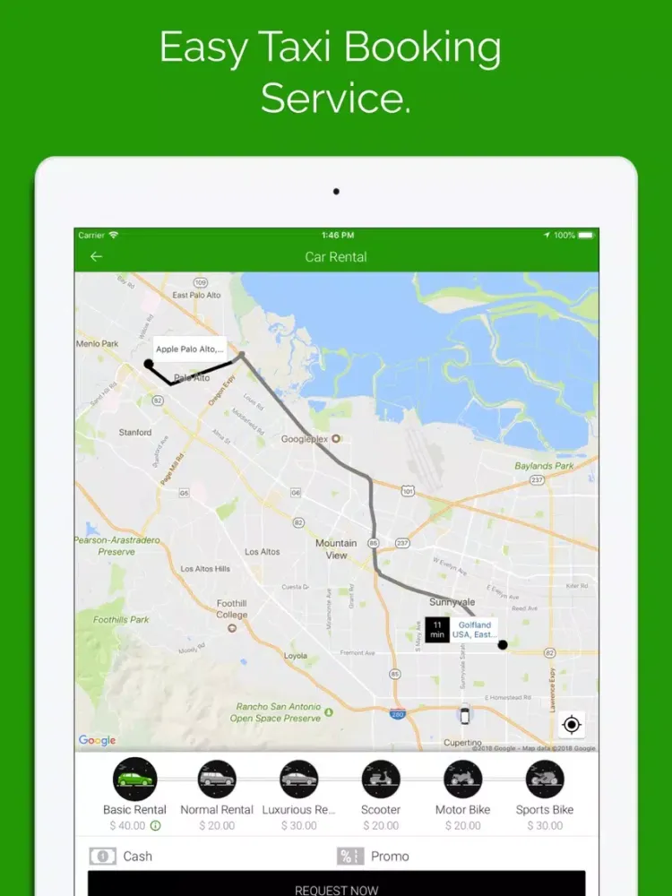 Ảnh chụp màn hình của CubeJek User iPad 