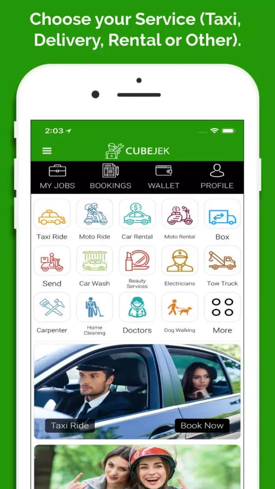 Ảnh chụp màn hình của CubeJek User