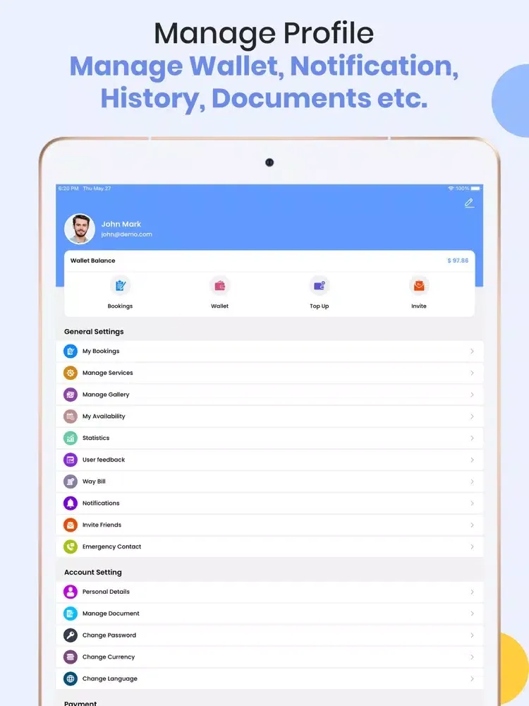 Capturas de pantalla de CubeJekX2021 Provider iPad 