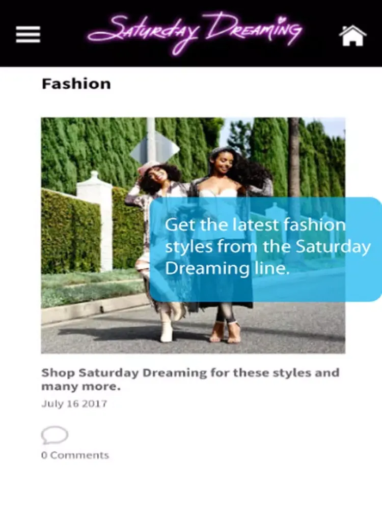 Tangkapan skrin Saturday Dreaming iPad 