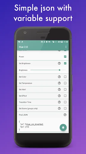 Captures d'écran de AutoHue (Tasker Plug-in)