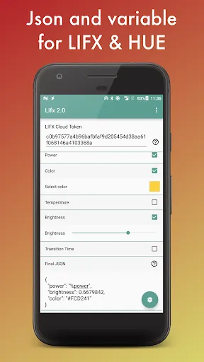 Captures d'écran de AutoHue (Tasker Plug-in)