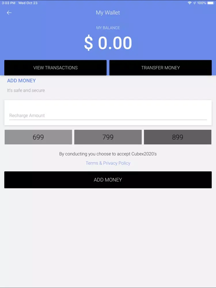 Tangkapan layar CubeX2020 Provider iPad 