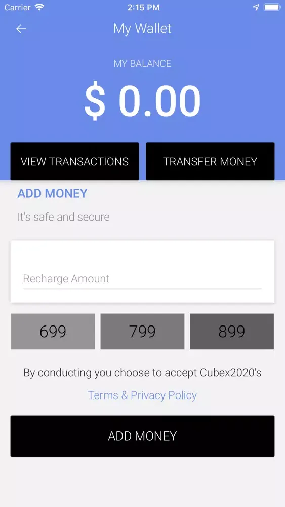 Tangkapan layar CubeX2020 Provider