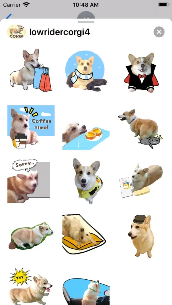 Capturas de tela do Fluffy cute Corgi Stickers
