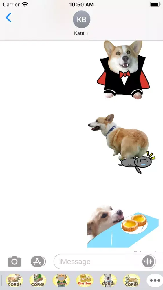 Capturas de tela do Fluffy cute Corgi Stickers