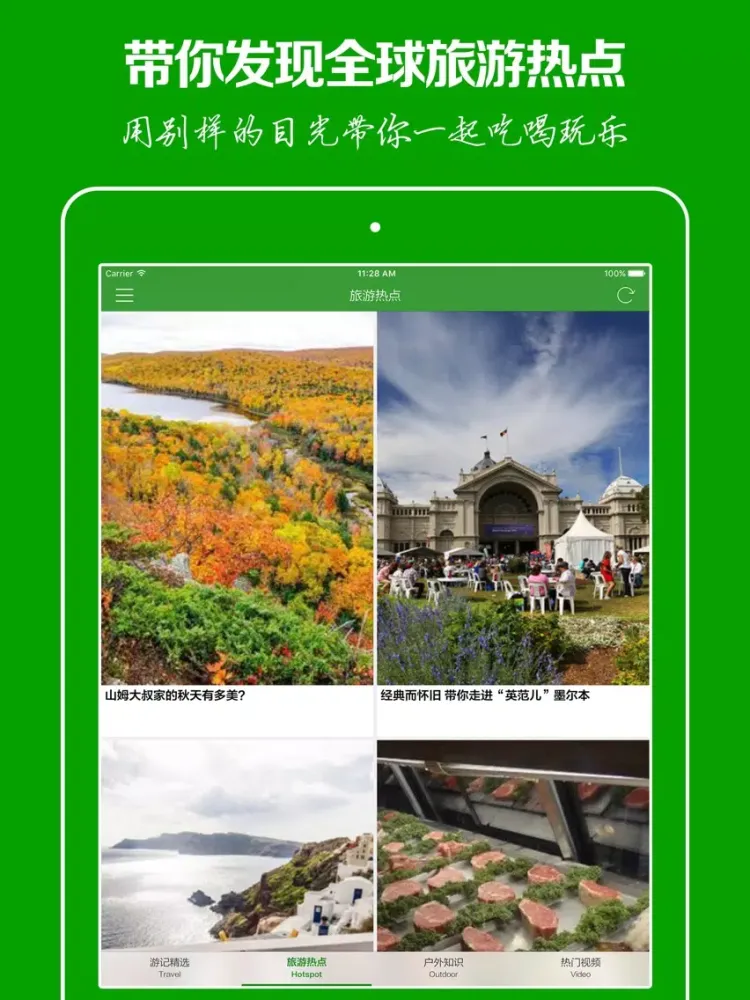 Capturas de tela do 旅游 - 免费图片和视频旅游攻略 iPad 