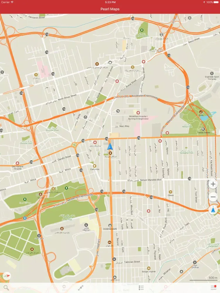 Pearl Maps - Iran: Offline Map with GPS Navigation iPad  Screenshots
