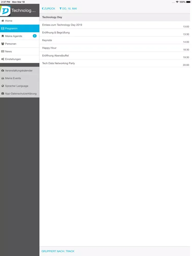 Tech Data Österreich Events iPad  스크린샷