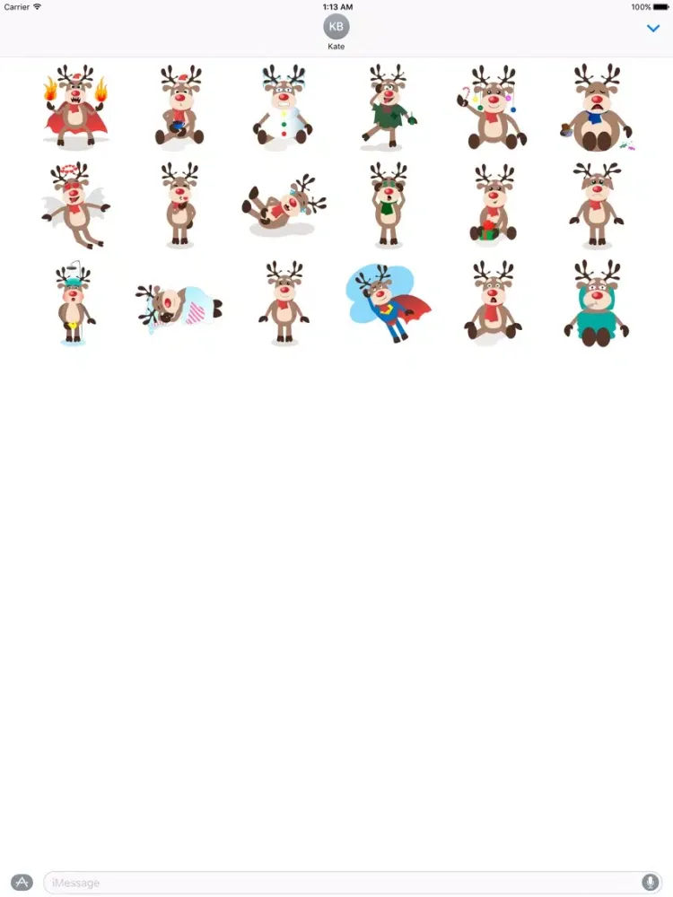 Deer Sean - christmas sticker pack iPad 应用截图