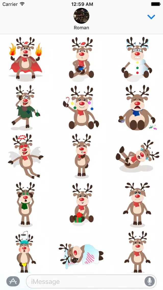 Deer Sean - christmas sticker pack স্ক্রিনশট
