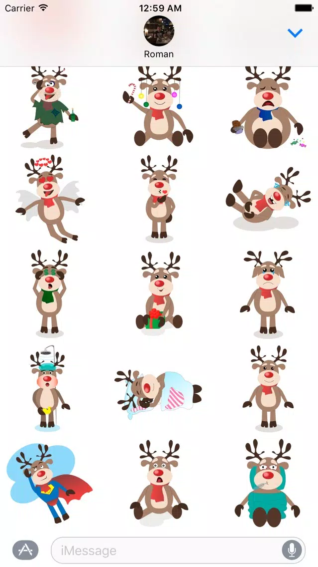 Deer Sean - christmas sticker pack স্ক্রিনশট