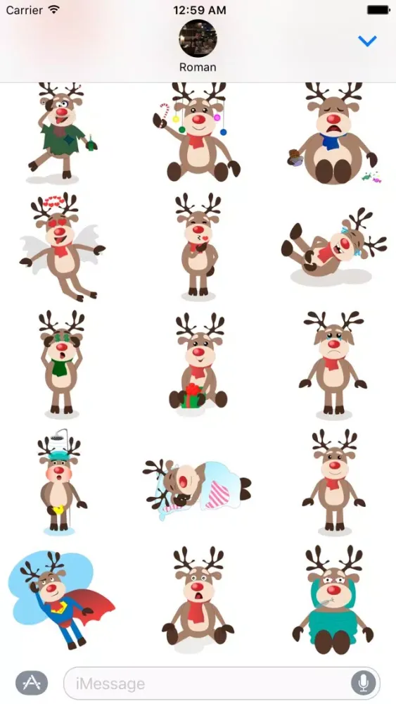Deer Sean - christmas sticker pack应用截图