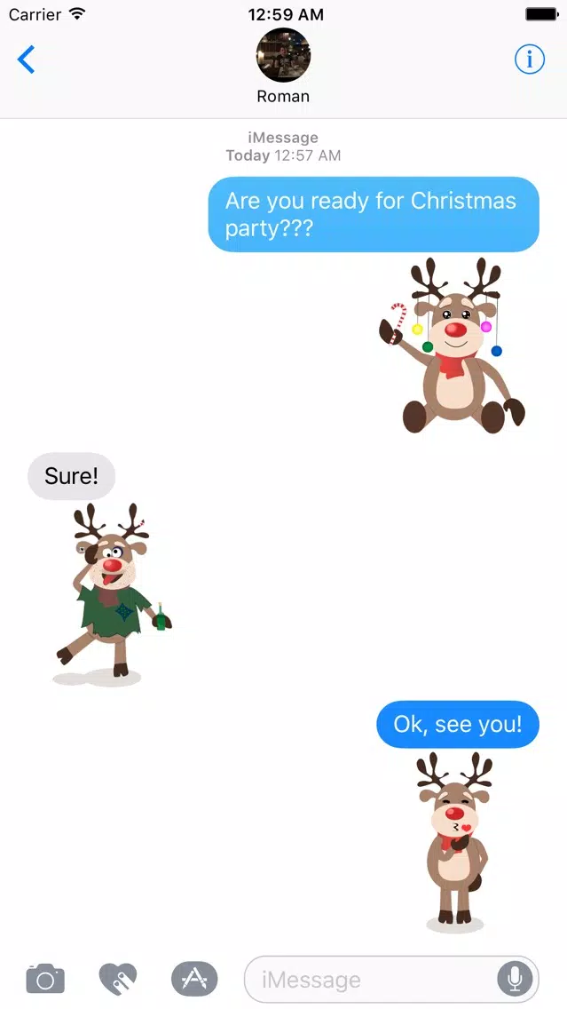 Deer Sean - christmas sticker pack স্ক্রিনশট