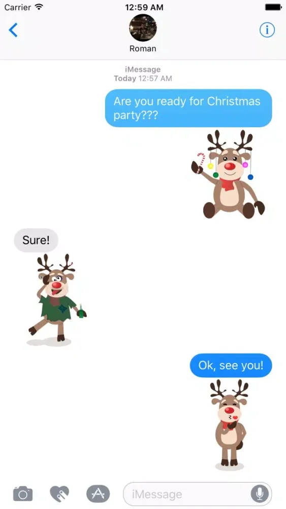 Deer Sean - christmas sticker pack应用截图