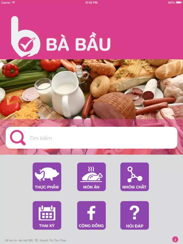 صور Ba Bau Pro - Dinh dưỡng trong thai kỳ iPad 