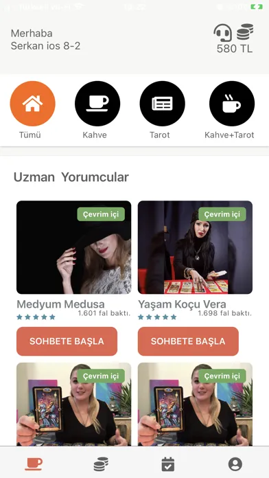 Capturas de tela do Turuncu Kafe