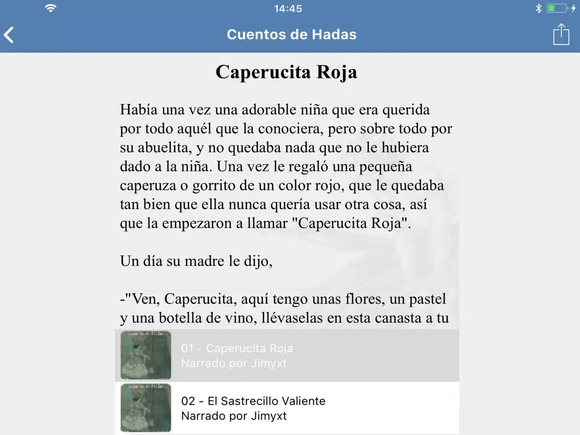 Audio Cuentos Infantiles iPad 应用截图