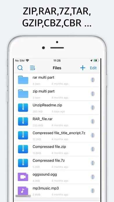 Capturas de pantalla de Unzip - zip file opener