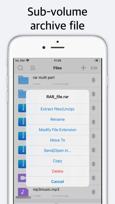 Capturas de pantalla de Unzip - zip file opener