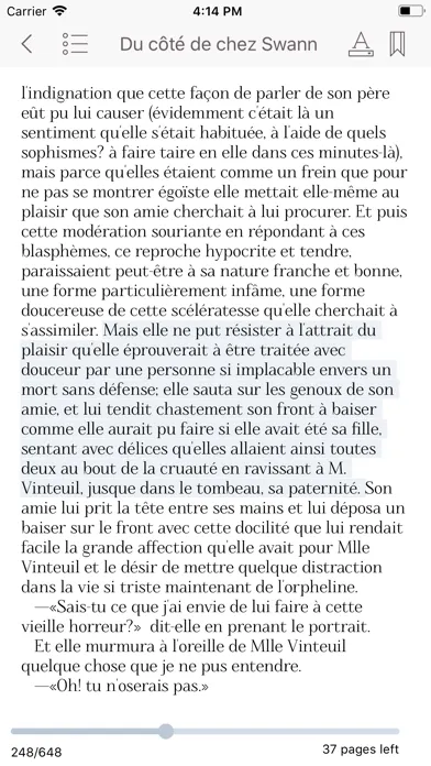 Captures d'écran de Verso - bilingual reading