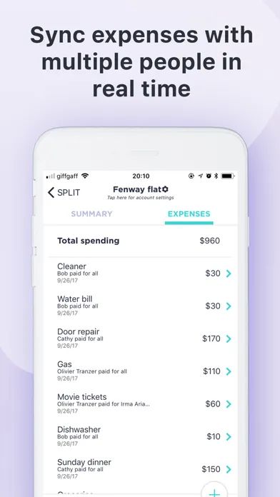 Ảnh chụp màn hình của Split : group expenses manager
