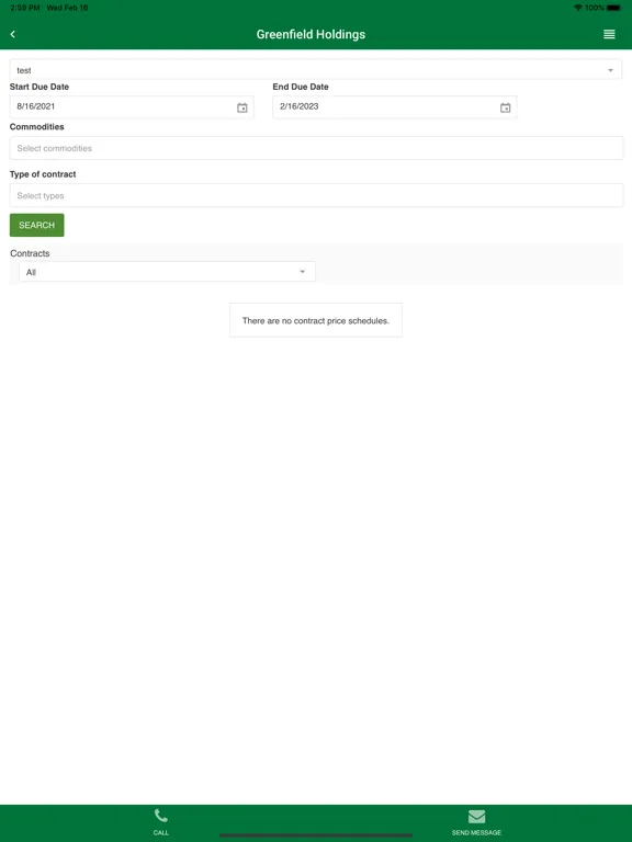 Tangkapan layar Greenfield Holdings, LLC iPad 