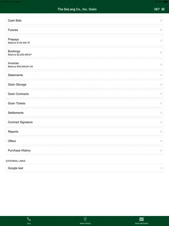 The DeLong Co., Inc. Grain iPad 应用截图