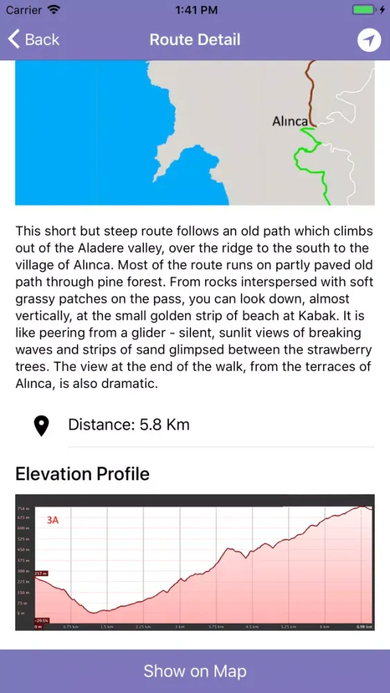 Tangkapan skrin Lycian Way Pro