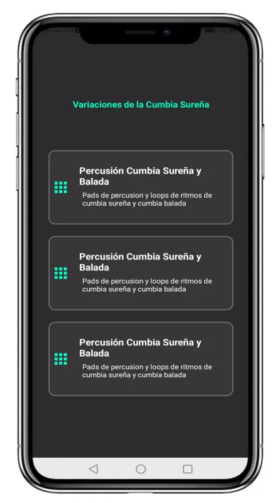 Capturas de pantalla de Percusión cumbia sureña