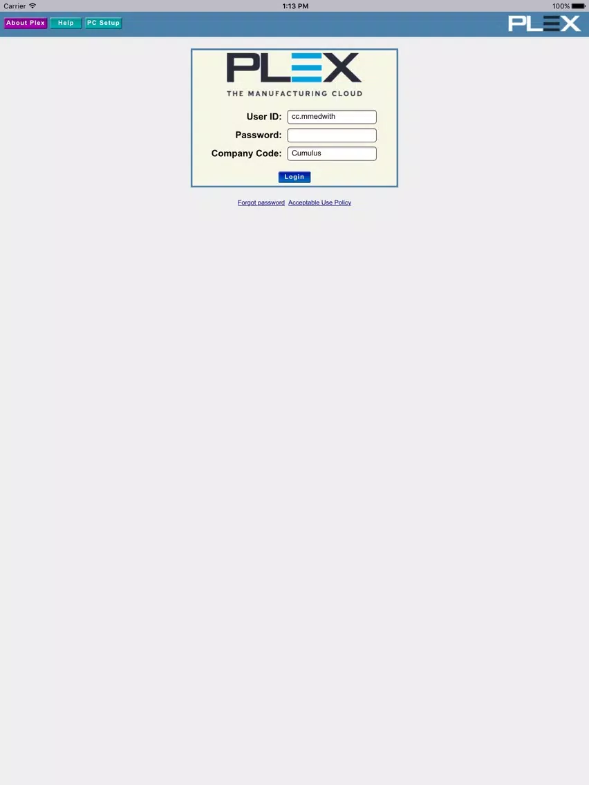Cumulus Web iPad  スクリーンショット