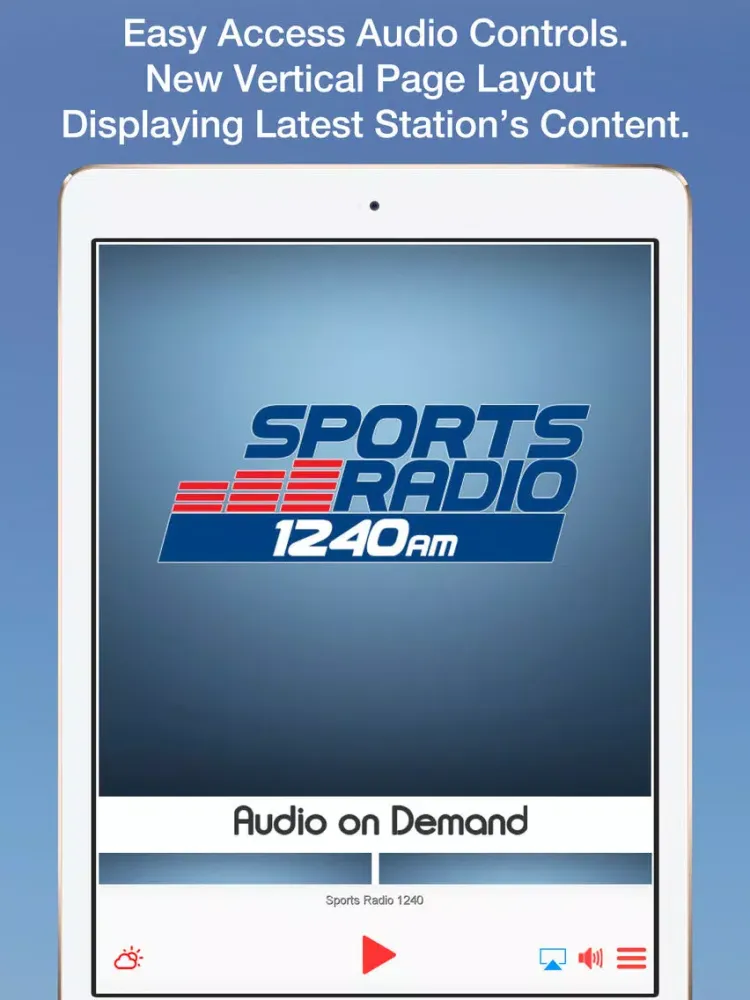 Capturas de tela do Sports Radio 1240 iPad 