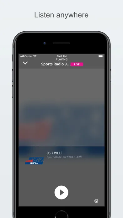 Sports Radio 96.7 WLLF स्क्रीनशॉट