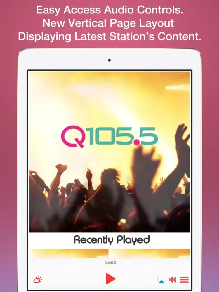 Q105.5 iPad  스크린샷