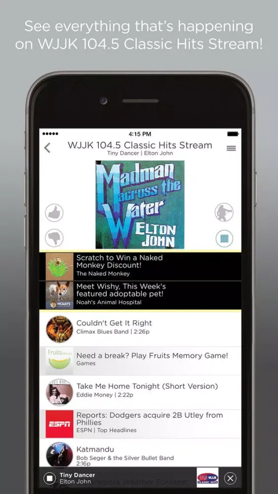 Tangkapan skrin 104.5 WJJK Radio App