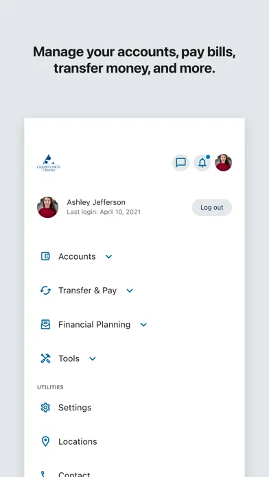Capturas de pantalla de Credit Union of America Mobile