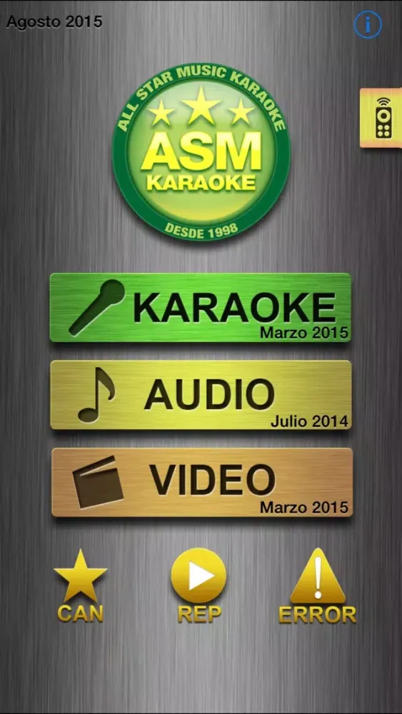 ภาพหน้าจอของ ASM Karaoke Songlist