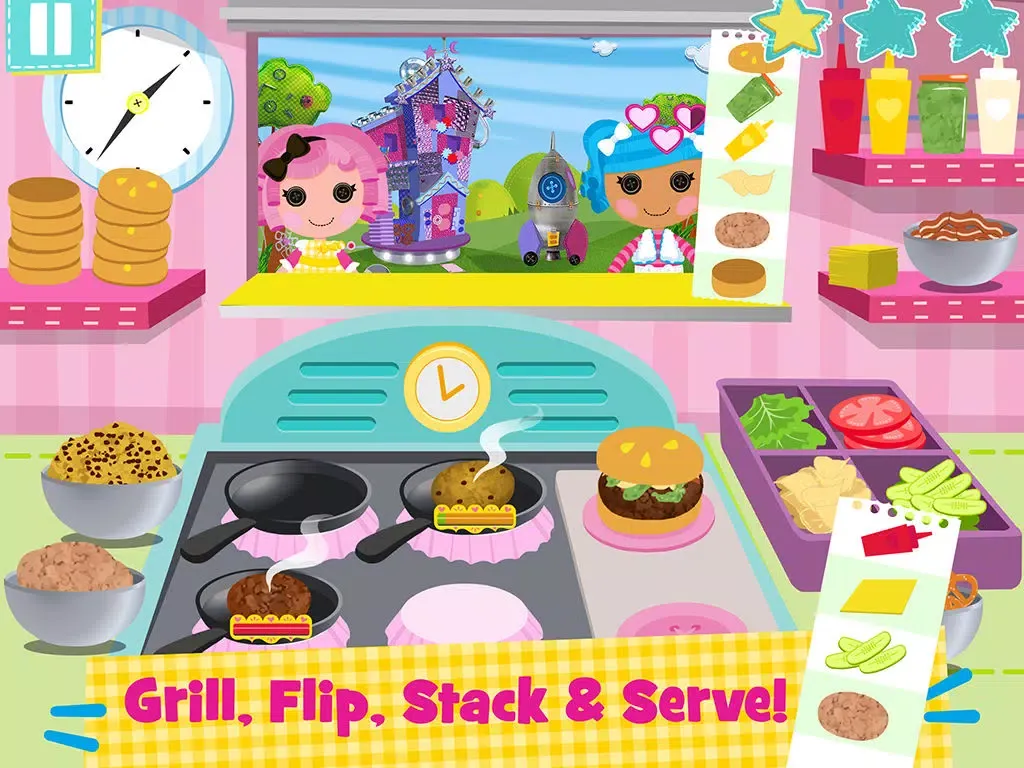 Lalaloopsy Diner - A Candy Coated Burgeria, Pizza Party Cooking Game iPad  স্ক্রিনশট