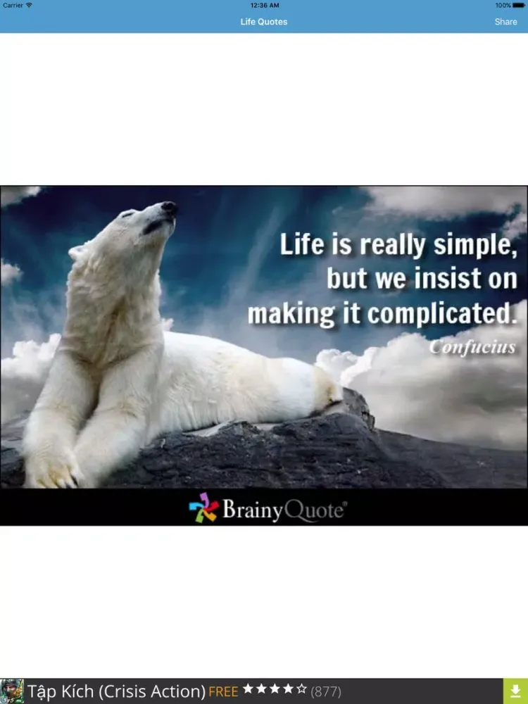 Life Quotes Lite iPad 应用截图