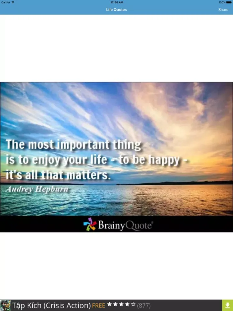 Life Quotes Lite iPad 应用截图