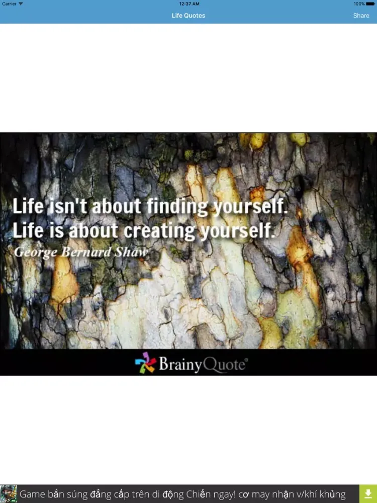 Life Quotes Lite iPad 应用截图