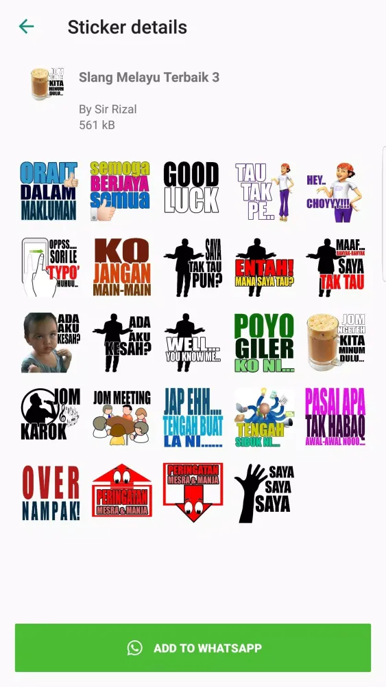 Malaysia Stickers for Whatsapp - WAStickerApps Stickers سکرین شاٹس